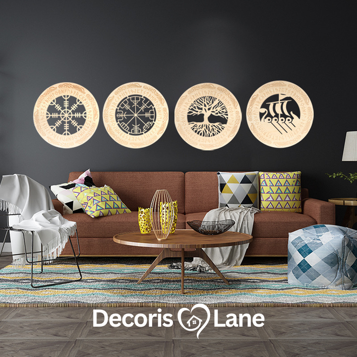 Viking Decor Wooden Wall Art Nordic – Decorislane