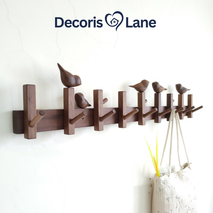 Black Walnut Wall-Mounted Entryway Coat Hook Decorislane
