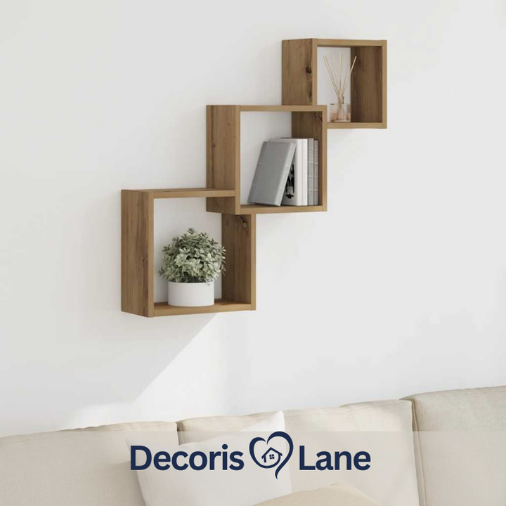 Wood Cube Wall Shelves 68x for Home Decorislane