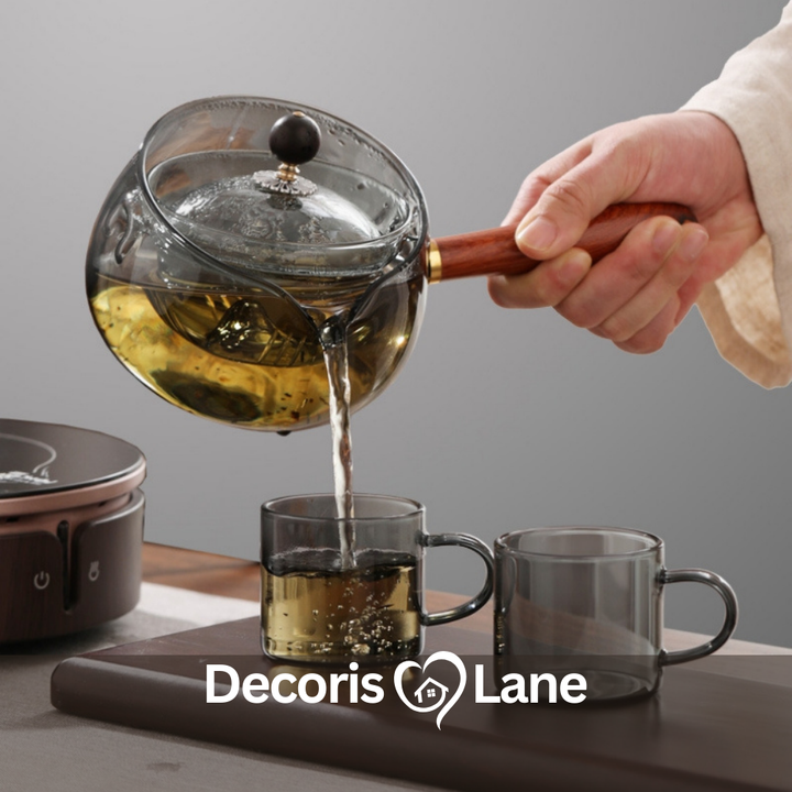 Semi-automatic Rotary Heat-resistant Glass Teapot – Decorislane