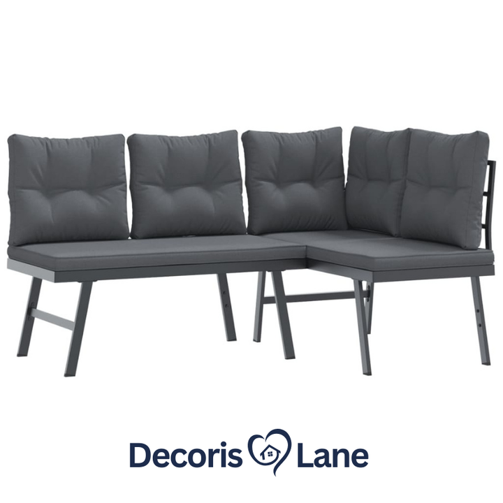 2-Piece Garden Bench Set with Cushions – Decorislane