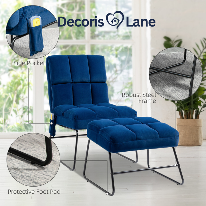 Accent Chair with Ottoman for Living Room Decorislane