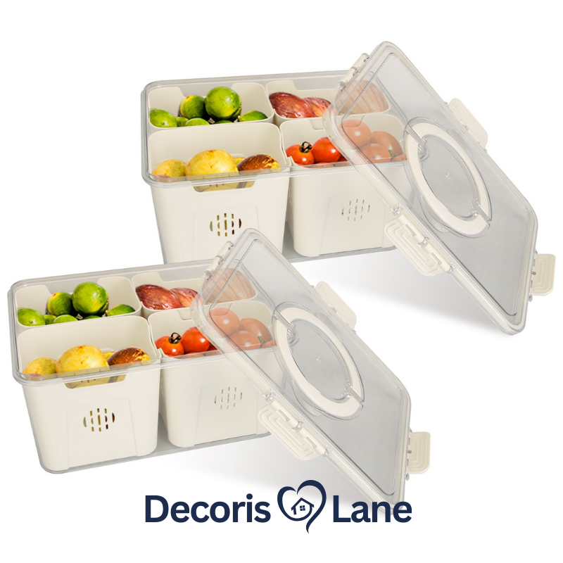 2-Pack Airtight Fruit Storage Containers Decorislane