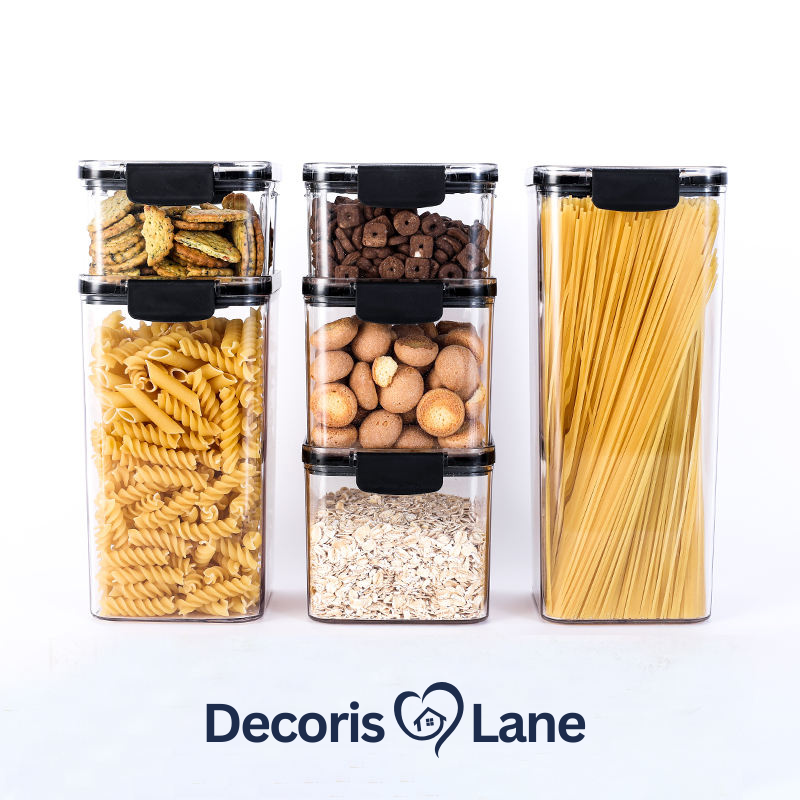 6PC BPA-Free Airtight Grain Containers Decorislane
