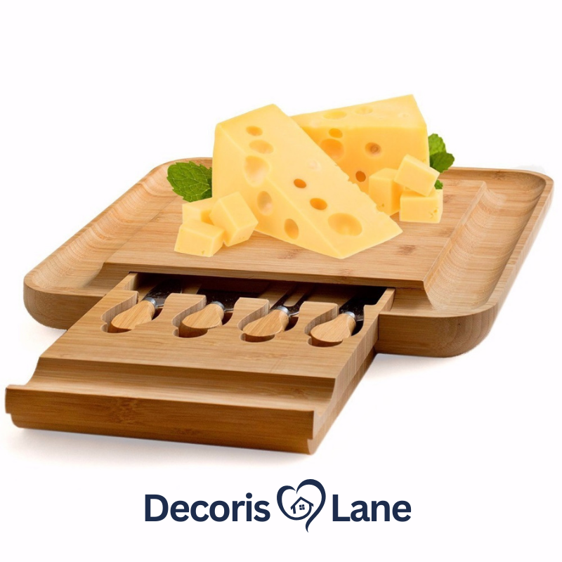 Bamboo Cheese Cutting Board Set Decorislane