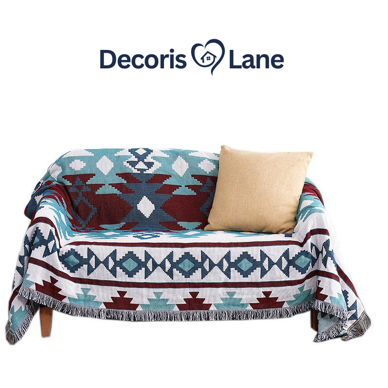 Bohemian Knitted Throw Blanket for Bed & Sofa Decorislane
