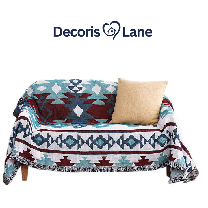 Bohemian Knitted Throw Blanket for Bed & Sofa Decorislane