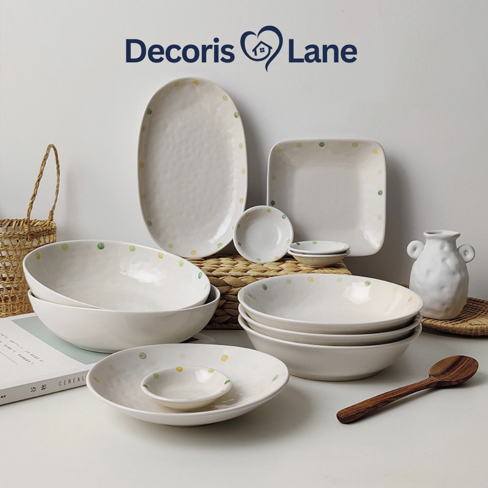 Dot Ceramic Dessert Plate 7.25in – Decorislane
