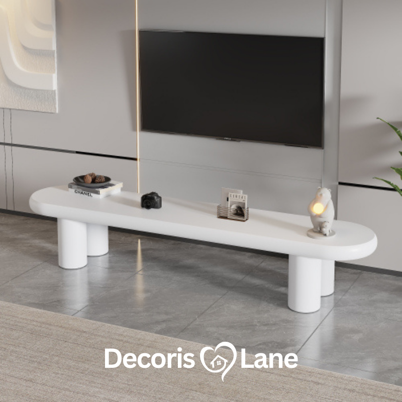 White TV Stand for 70-Inch TVs – DecorisLane