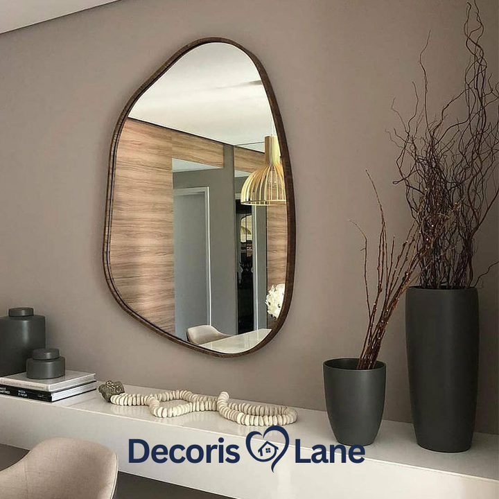 Wind Decorative Wall Mirror 4MM Silver Glass – Black | Decorislane