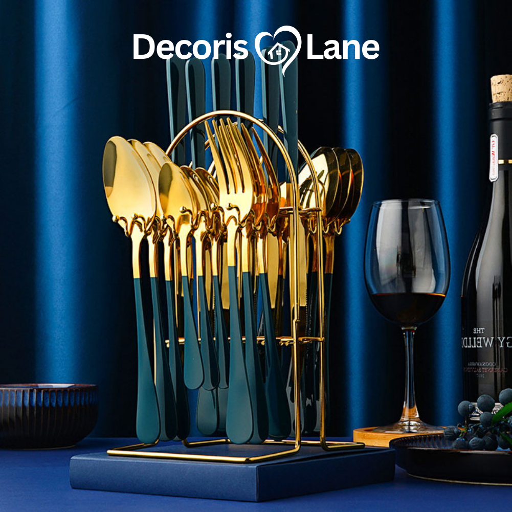 Gold Stainless Steel Dinnerware Set – Decorislane