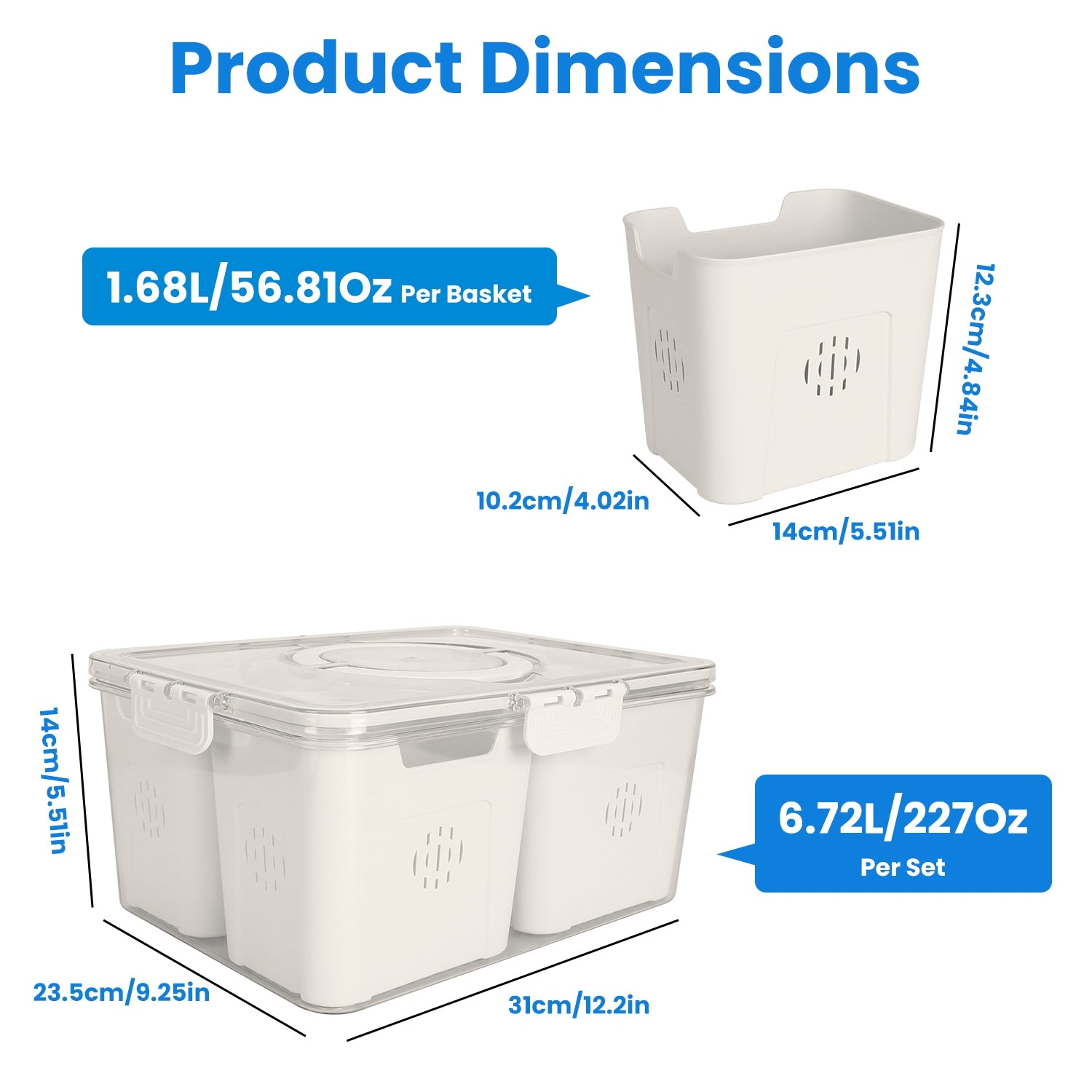 2-Pack Airtight Fruit Storage Containers Decorislane