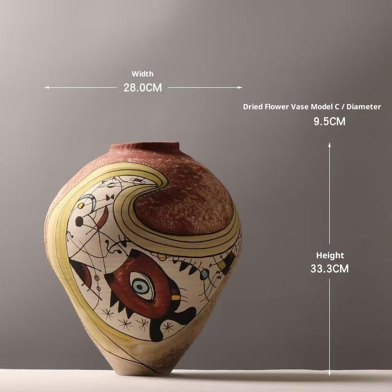 White Ceramic Decorative Vase for Home Decorislane