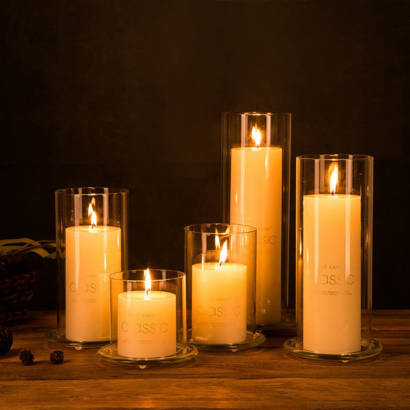 Transparent Bottomless Glass Candle Holder Decorislane
