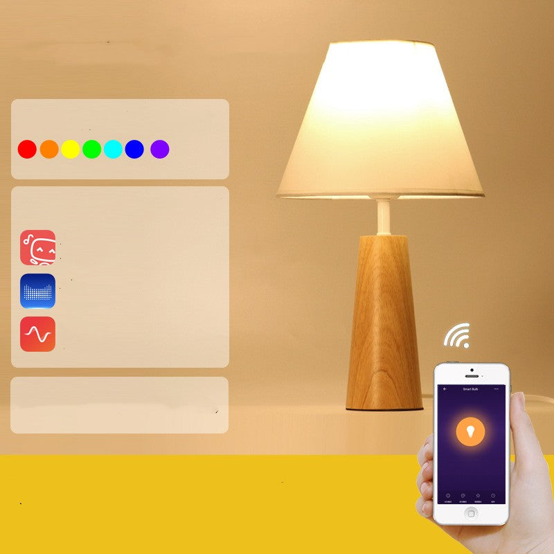 Solid Wood Bed Headboard Lamp for Bedroom Decorislane