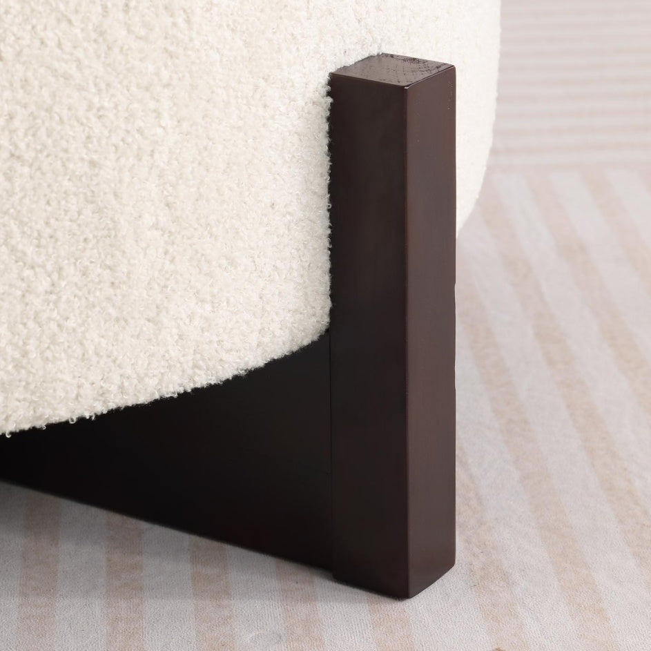 Beige Ottoman Footrest for Living Room Decorislane