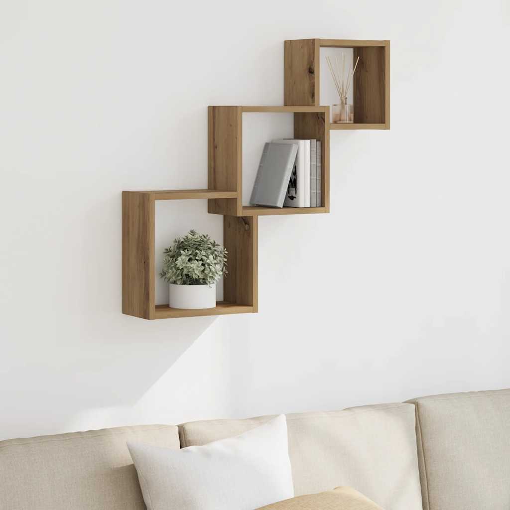 Wood Cube Wall Shelves 68x for Home Decorislane