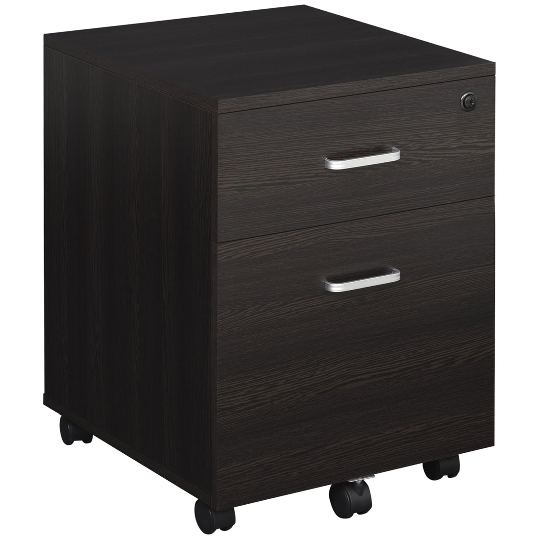 2-Drawer Locking Office Filing Cabinet on Wheels Decorislane