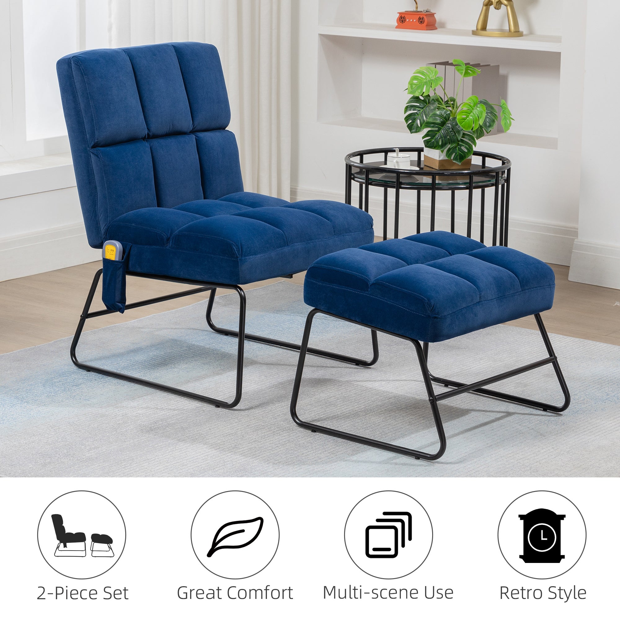 Accent Chair with Ottoman for Living Room Decorislane