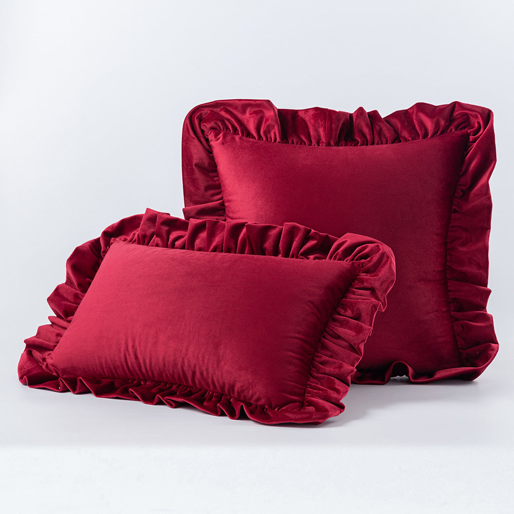 Nordic Velvet Lace Throw Pillow for Sofa Decorislane