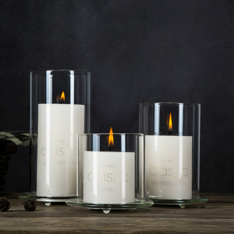 Transparent Bottomless Glass Candle Holder Decorislane