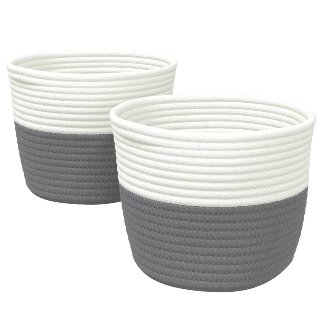 2-Pcs Cotton Storage Baskets for Home Decorislane