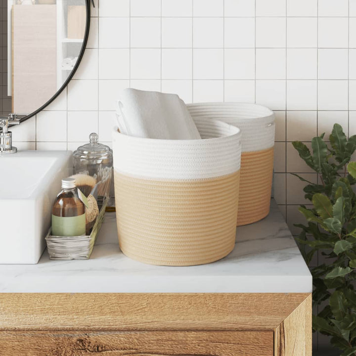 Cotton Storage Baskets Set of 2 – Decorislane